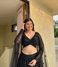 Azorte Fashion Trending Designer Lehenga – Faux Georgette with Heavy Embroidery & Sequins Work
