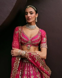 Azorte Fashion Trending Two-Tone Tapeta Silk Lehenga – Heavy Embroidery & Sequins Work