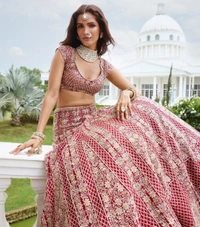 Azorte Fashion Premium Malai Satin Lehenga – Heavy Embroidery, Dori & Sequins Work 