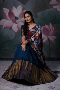 Azorte Fashion Trending Soft Cotton Lehenga with Kalamkari Dupatta – Elegant & Stylish