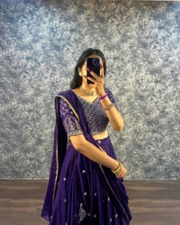 Azorte Fashion Trending Star Georgette Sequins Embroidered Lehenga Choli – Perfect for Weddings & Festivals - Valhalla