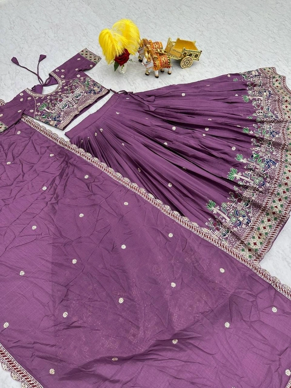 Azorte Fashion Stunning Festival Lehenga Choli | Heavy Embroidery | Designer Bridal Wear - Cannon Pink, L