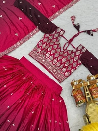 Azorte Fashion Stunning Bridal Lehenga Choli | Heavy Embroidery | Designer Wedding Wear - Disco, XXL