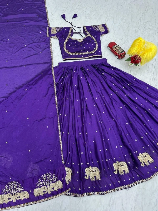 Azorte Fashion Stunning Embroidered Festival Lehenga Choli | Elegant & Traditional Wear - Daisy Bush, XXL