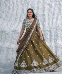 Azorte Fashion Beautiful Embroidered Festival Lehenga Choli | Elegant & Stylish Ethnic Wear - XL
