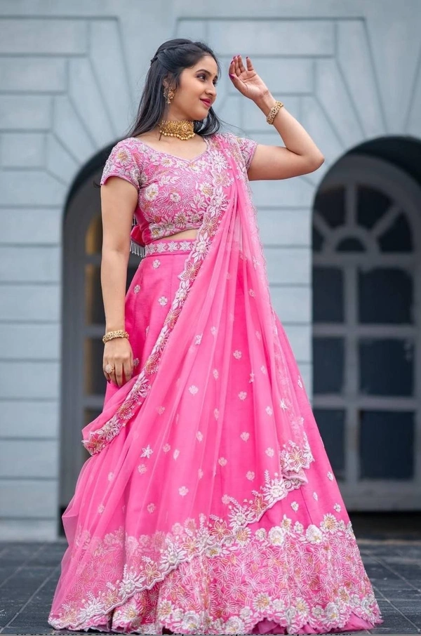 Azorte Fashion Exquisite Festival Lehenga Choli | Heavy Embroidery & Sequence Work | 2024 Trend - XL