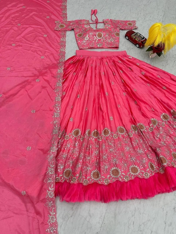Azorte Fashion Exquisite Festival Lehenga Choli | Heavy Embroidery & Sequence Work | 2024 Trend - XL
