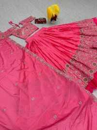 Azorte Fashion Exquisite Festival Lehenga Choli | Heavy Embroidery & Sequence Work | 2024 Trend - XL