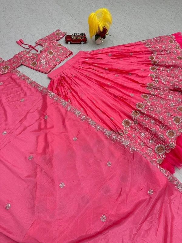 Azorte Fashion Exquisite Festival Lehenga Choli | Heavy Embroidery & Sequence Work | 2024 Trend - XL