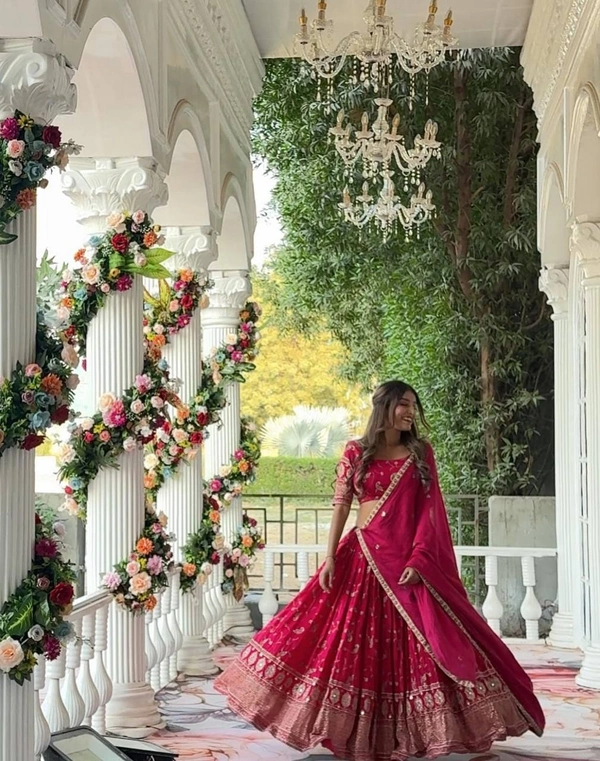 Azorte Fashion New Festival Lehenga Choli – Fox Georgette with Embroidery & Sequence Work - L