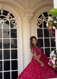 Azorte Fashion New Festival Lehenga Choli – Fox Georgette with Embroidery & Sequence Work - L