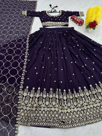 Azorte Fashion Designer Embroidered Fox Georgette Lehenga Choli – Perfect for Weddings & Festive Wear - XXL