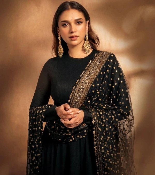 Azorte Fashion Luxury Embroidered Gown – Fox Georgette with Heavy Embroidery & Sequence Work - M