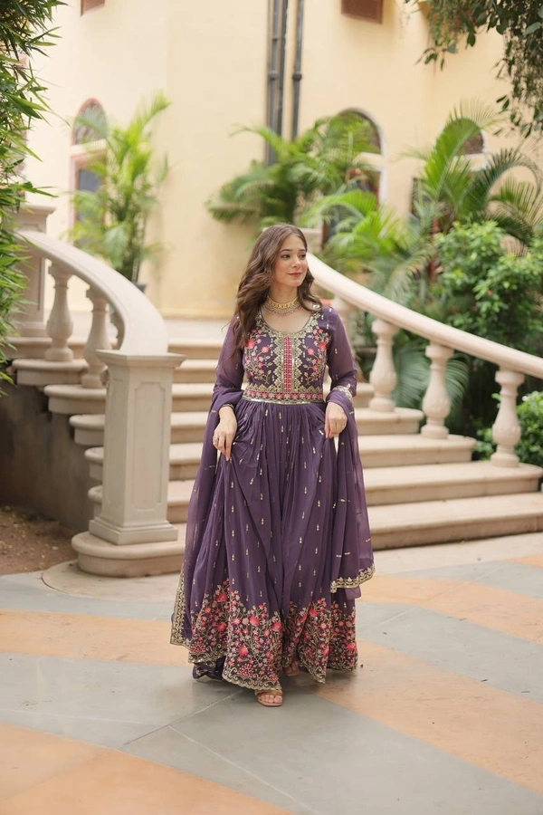 Azorte Fashion Stylish Faux Georgette Sharara Set with Sequins Embroidery – Perfect for Weddings & Festive Wear - Matterhorn, M (38)