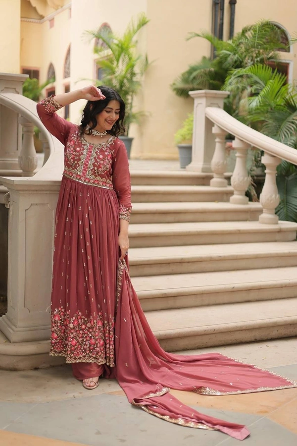 Azorte Fashion Stylish Faux Georgette Sharara Set with Sequins Embroidery – Perfect for Weddings & Festive Wear - Apm, M (38)
