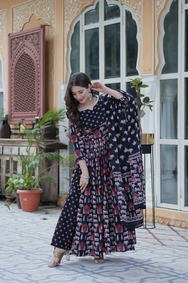 Azorte Fashion Elegant Pure Cotton Kurti Set with Pant & Dupatta – Comfortable & Stylish Ethnic Wear - Mirage, XL (42)
