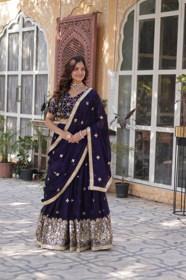 Azorte Fashion Elegant Rangoli Silk Lehenga Choli with Dupatta – Premium Wedding & Party Wear