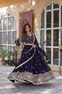 Azorte Fashion Elegant Rangoli Silk Lehenga Choli with Dupatta – Premium Wedding & Party Wear