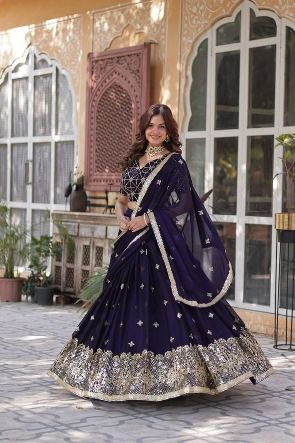 Azorte Fashion Elegant Rangoli Silk Lehenga Choli with Dupatta – Premium Wedding & Party Wear