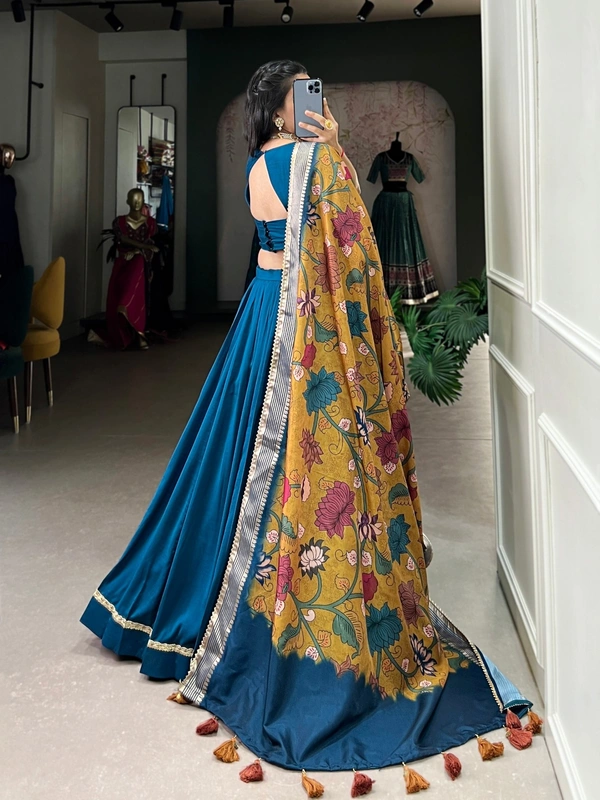 Azorte Fashion Chinon Silk Lehenga Choli Set with Tussar Dupatta – Wedding Collection 2025 - VGE, Stitched, Unstitched