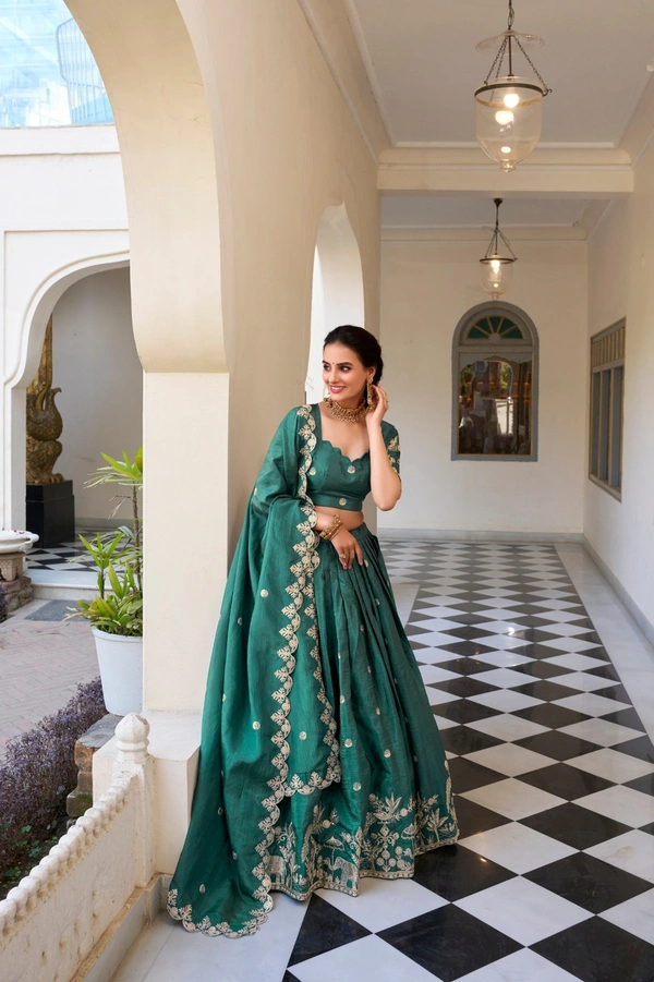 Azorte Fashion Gold Crush Embroidered Lehenga Set – Radiant Wedding Elegance | Wedding Collection - TEL, Stitched, Unstitched