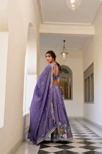 Azorte Fashion Gold Crush Embroidered Lehenga Set – Radiant Wedding Elegance | Wedding Collection - LUV, Stitched, Unstitched