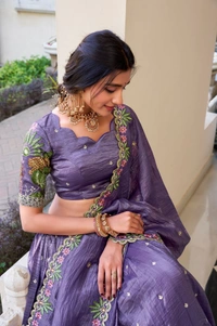 Azorte Fashion Gold Crush Embroidered Lehenga Set – Radiant Wedding Elegance | Wedding Collection - LUV, Stitched, Unstitched