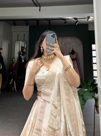 Azorte Fashion Pure Shimmer Mirror & Moti Handwork Lehenga Set – A Glamorous Heart-Stealer | Wedding Collection  - PRL, Stitched, unstitched