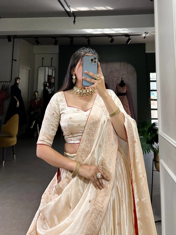 Azorte Fashion Pure Shimmer Mirror & Moti Handwork Lehenga Set – A Glamorous Heart-Stealer | Wedding Collection  - PRL, Stitched, unstitched