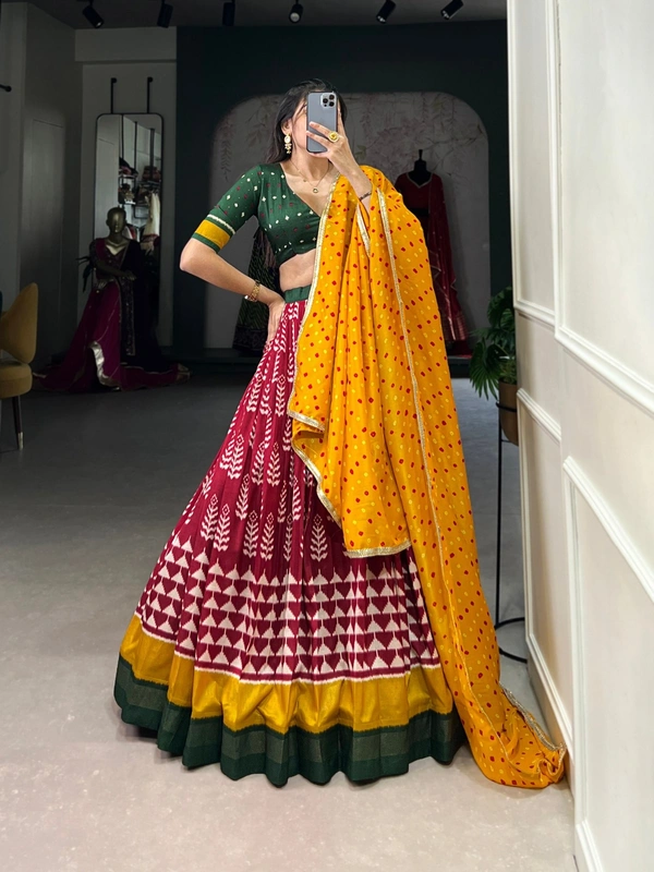 Azorte Fashion Printed Tussar Silk Lehenga Choli – A Heritage Dream in Motion | Festive Collection - Stitched, Unstitched