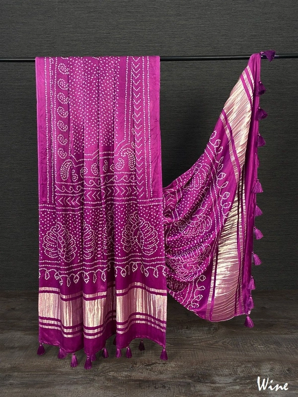 Azorte Fashion Gaji Silk Digital Printed Dupatta with Tassels – 2.5 Meter Length - MUY