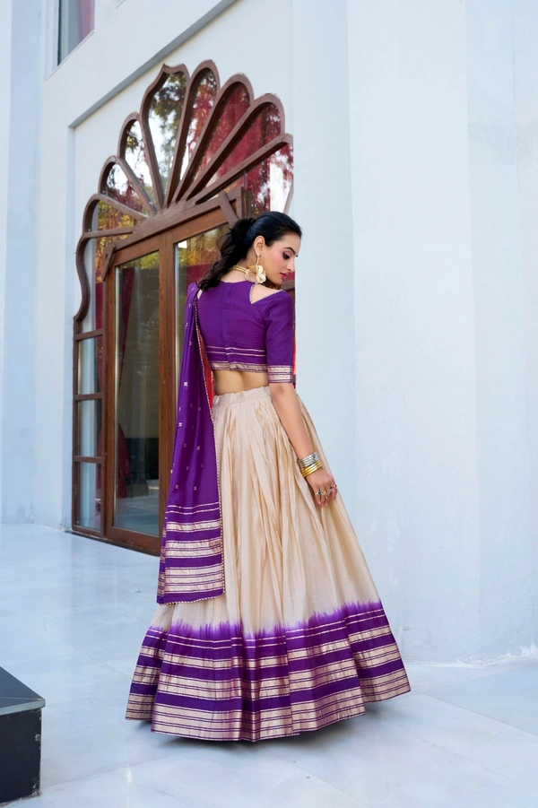Azorte Fashion Pure Chanderi Zari Lehenga Choli Set with Dupatta – Regal Ethnic Wear - HEY, Stitched, Unstitched
