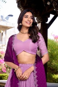Azorte Fashion Glamorous Silver Glosy Lehenga Choli with Hotfix & Dupatta – Wedding Collection 2025 - VIL, Stitched, Unstitched
