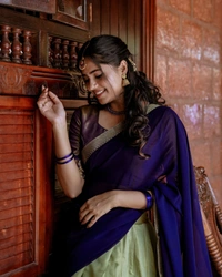 Azorte Fashion Regal Kanchipuram Lehenga Choli Set with Zari Weaving Work & Dupatta - Stitched, Unstitched