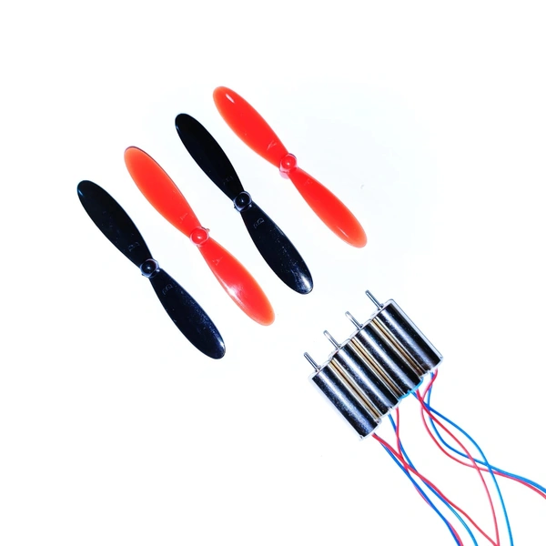 4 Set Original Mini Drone Motor with Original Propeller (4 LED Free) - Red