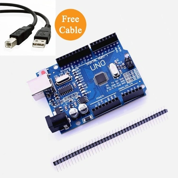 Arduino UNO SMD (Free Cable) - Dodger Blue