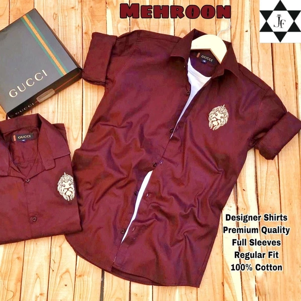 GUCCI SHIRTS  - Maroon, M