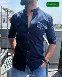Stylish Men Shirts  - Mint Green, L