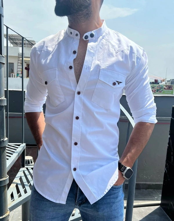 Stylish Men Shirts  - White, L
