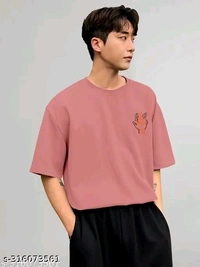 Over Sized T Shirt  - Hit Pink, M