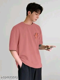 Over Sized T Shirt  - Hit Pink, M