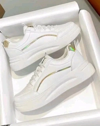 MAMZER MEN CASUAL SNEAKERS - White, 9