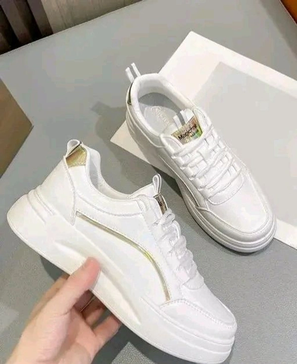 MAMZER MEN CASUAL SNEAKERS - White, 7