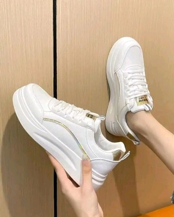 MAMZER MEN CASUAL SNEAKERS - White, 7