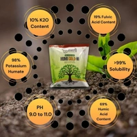 Magenta Biotech HUMI GOLD -M| _ Super Humic 98%, Black Shiny Flakes  - 500 Grams