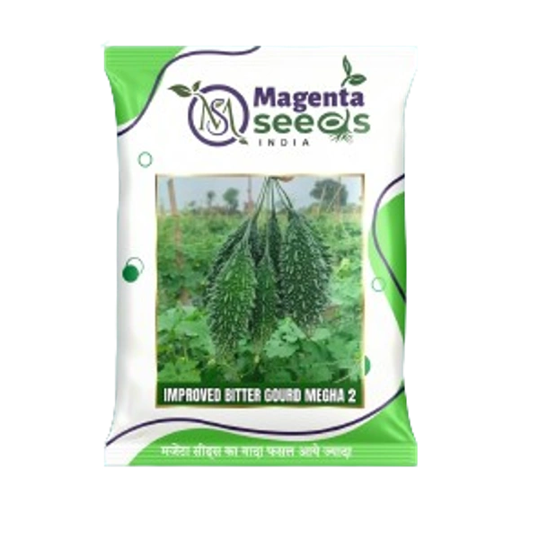 Magenta Seeds Megha 2: Bitter Gourd Seeds/देशी करेले के बीज - 50 Grms