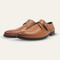 MUFD MEN'S MONK STRAP  - 41/7, Brown, Slip-On
