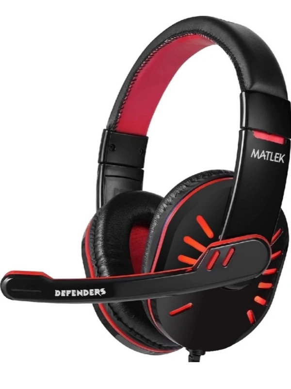 Matlek Maltek Gaming Headphone | Surround Sound | Adjustable Mic Wired Headphone - Black