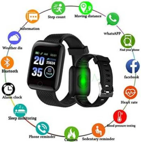 ID116 Bluetooth Smartwatch  - Black