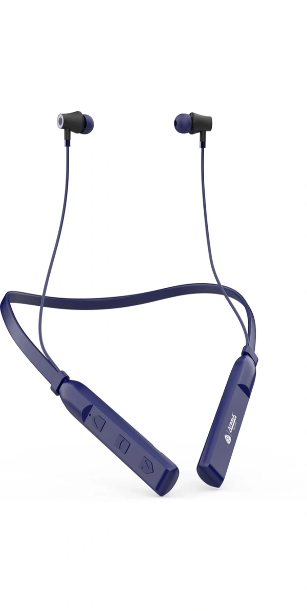 Aroma NB119B Bluetooth Neckband Earphone  - Navy Blue, Free size